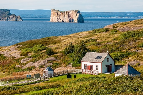 stage au Québec Vue sur le rocher Percé